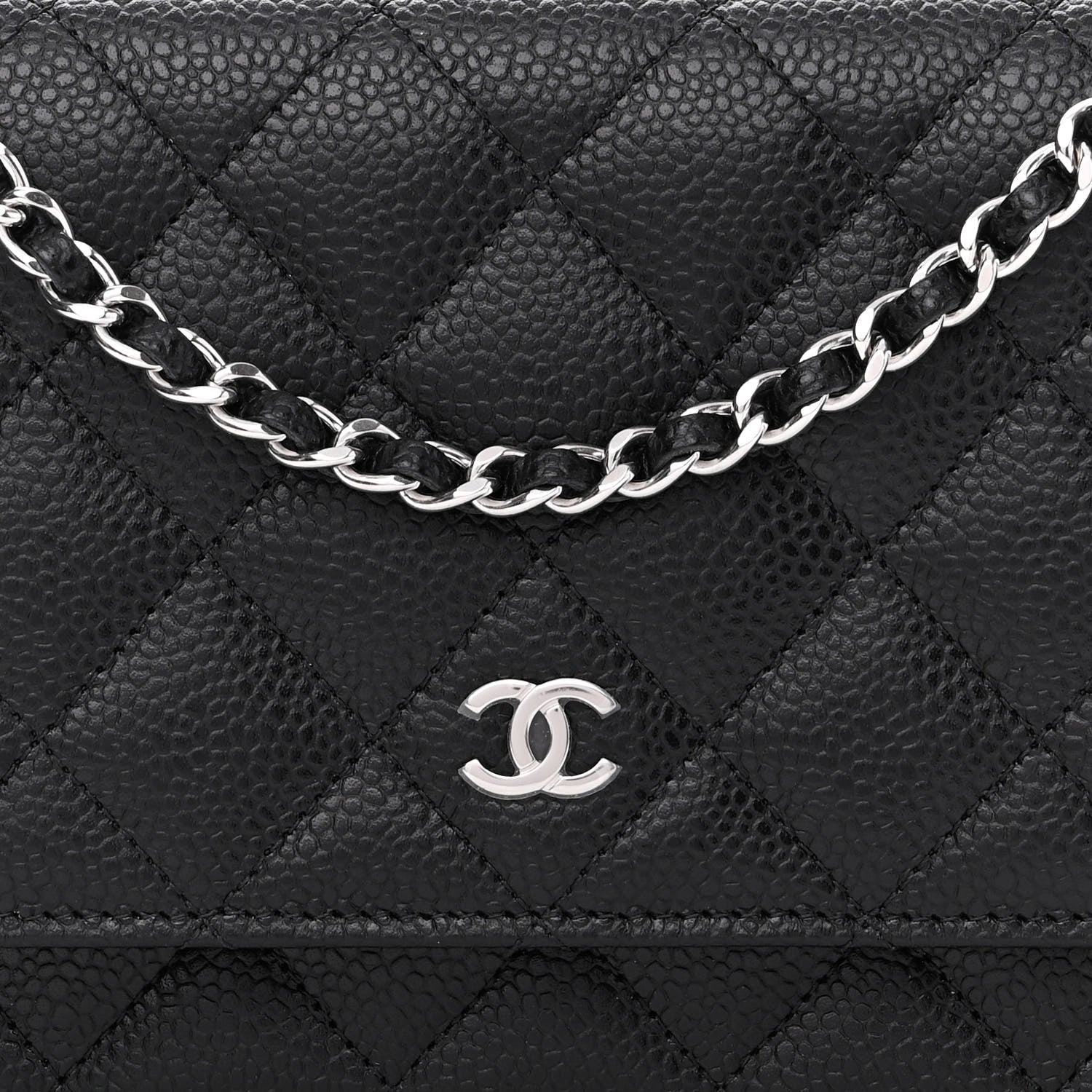 Chanel Caviar Quilted Wallet on Chain WOC Black 9 of 12
