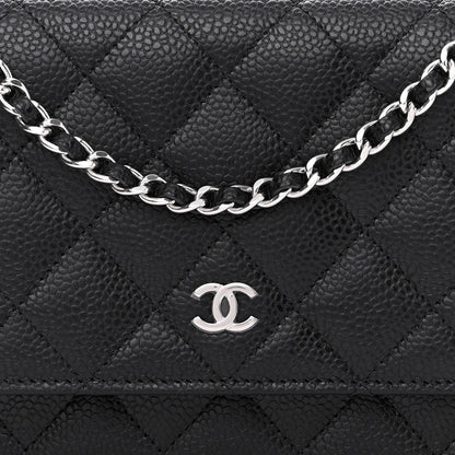 Chanel Caviar Quilted Wallet on Chain WOC Black 9 of 12