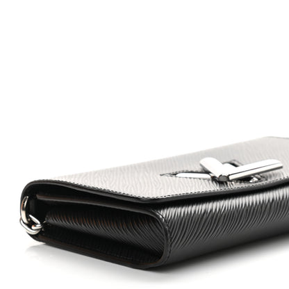 Louis Vuitton Epi Twist Chain Wallet Black 8 of 9