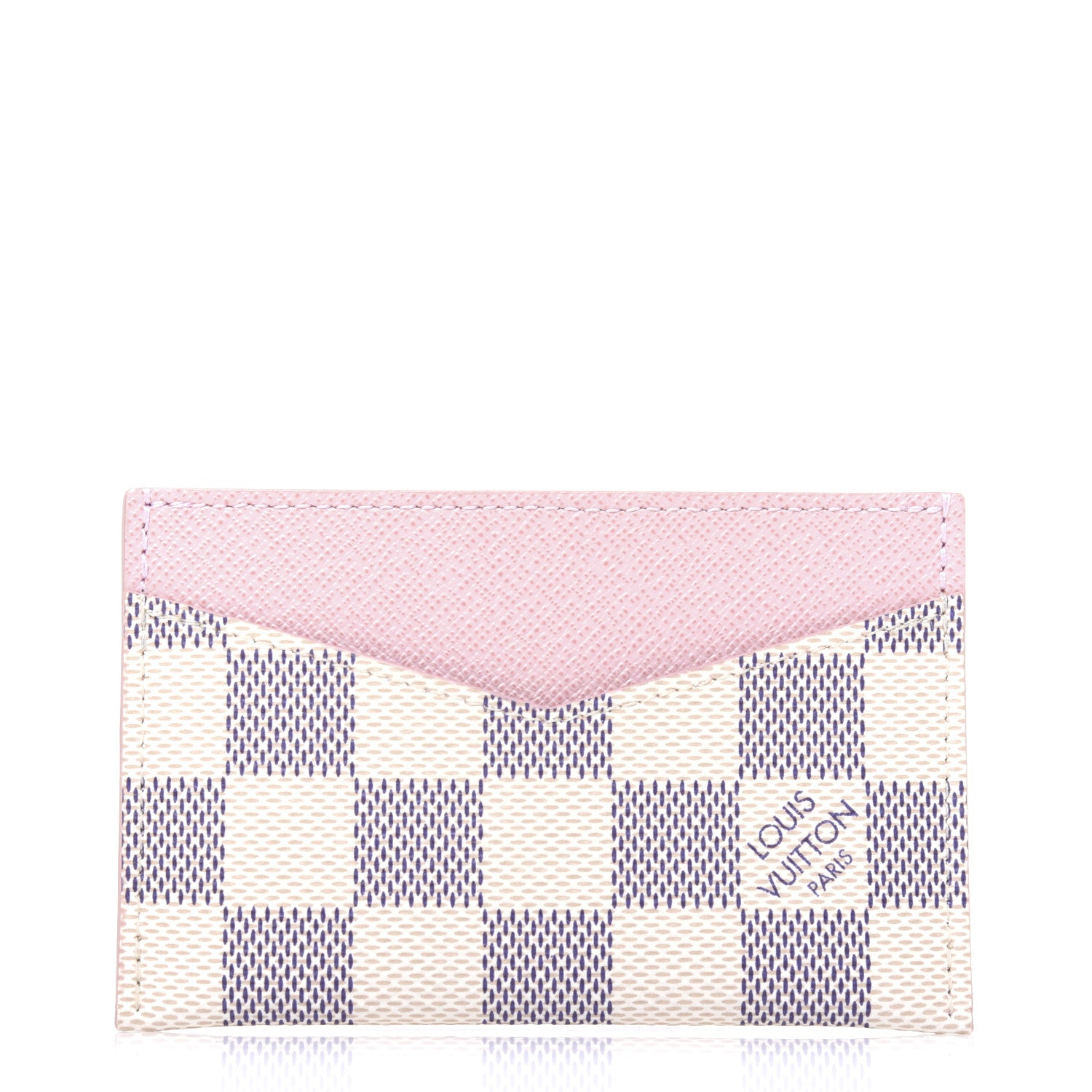 Louis Vuitton Damier Azur Daily Card Holder Rose Ballerine 1 of 8