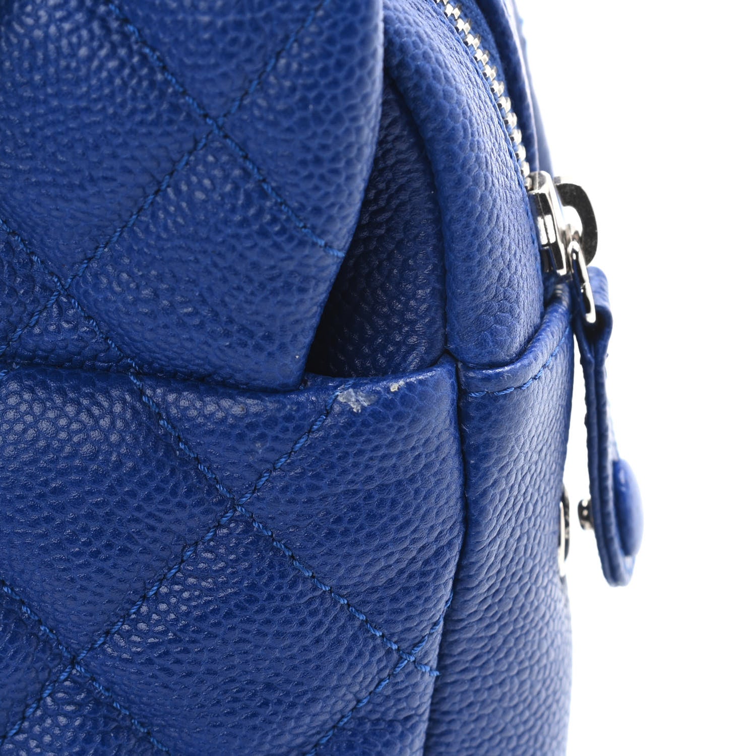 Chanel Caviar Quilted Jumbo Easy Flap Blue 12 of 12