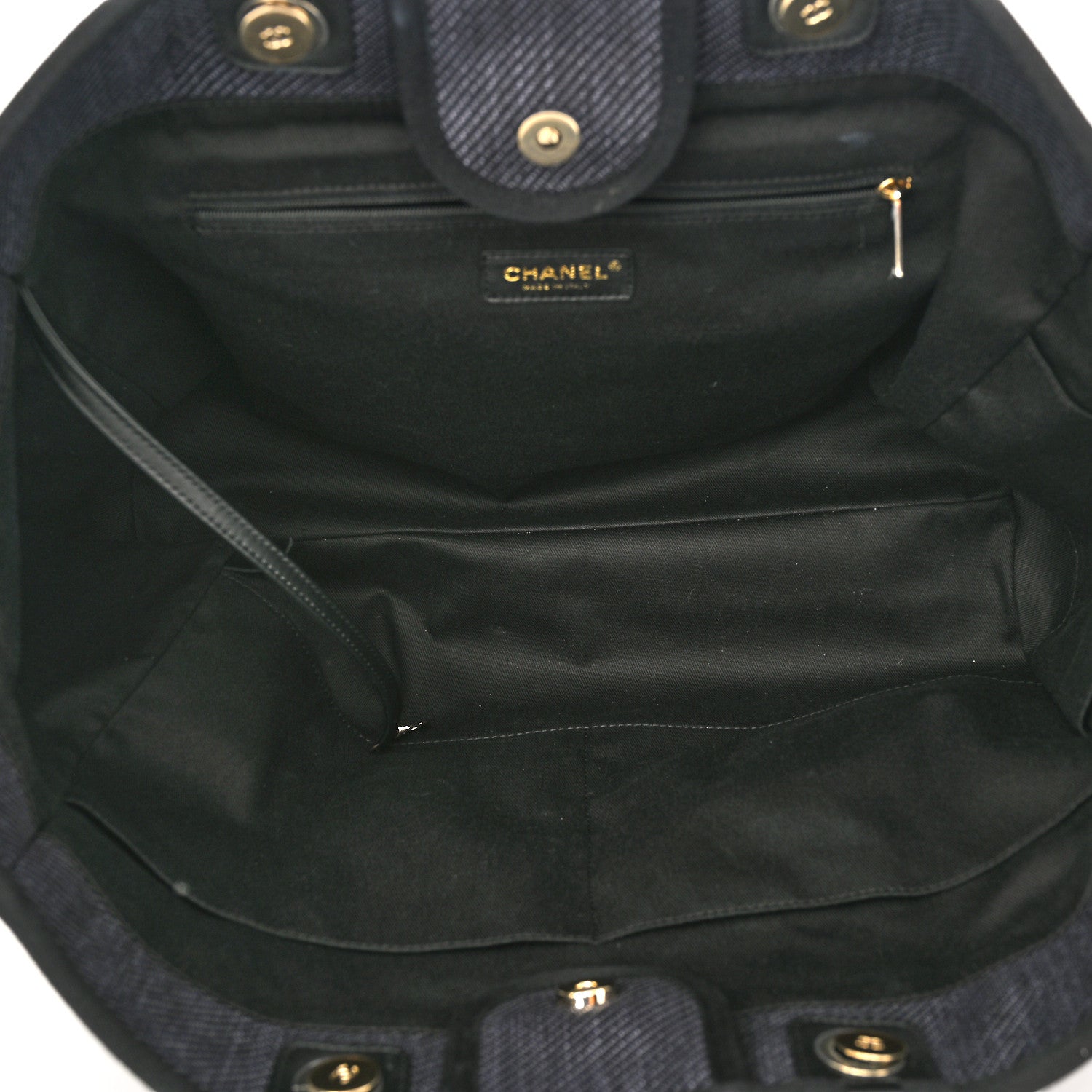 Chanel Canvas Medium Deauville Tote Black 5 of 10