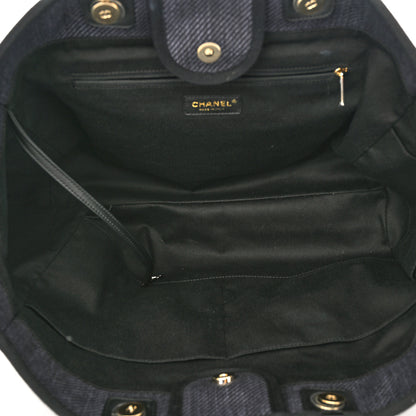 Chanel Canvas Medium Deauville Tote Black 5 of 10