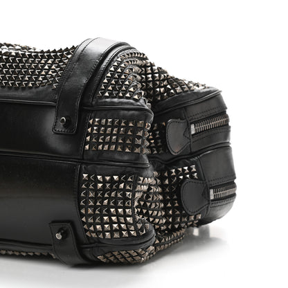 Burberry Prorsum Calfskin Studded Knight Satchel Black 11 of 15