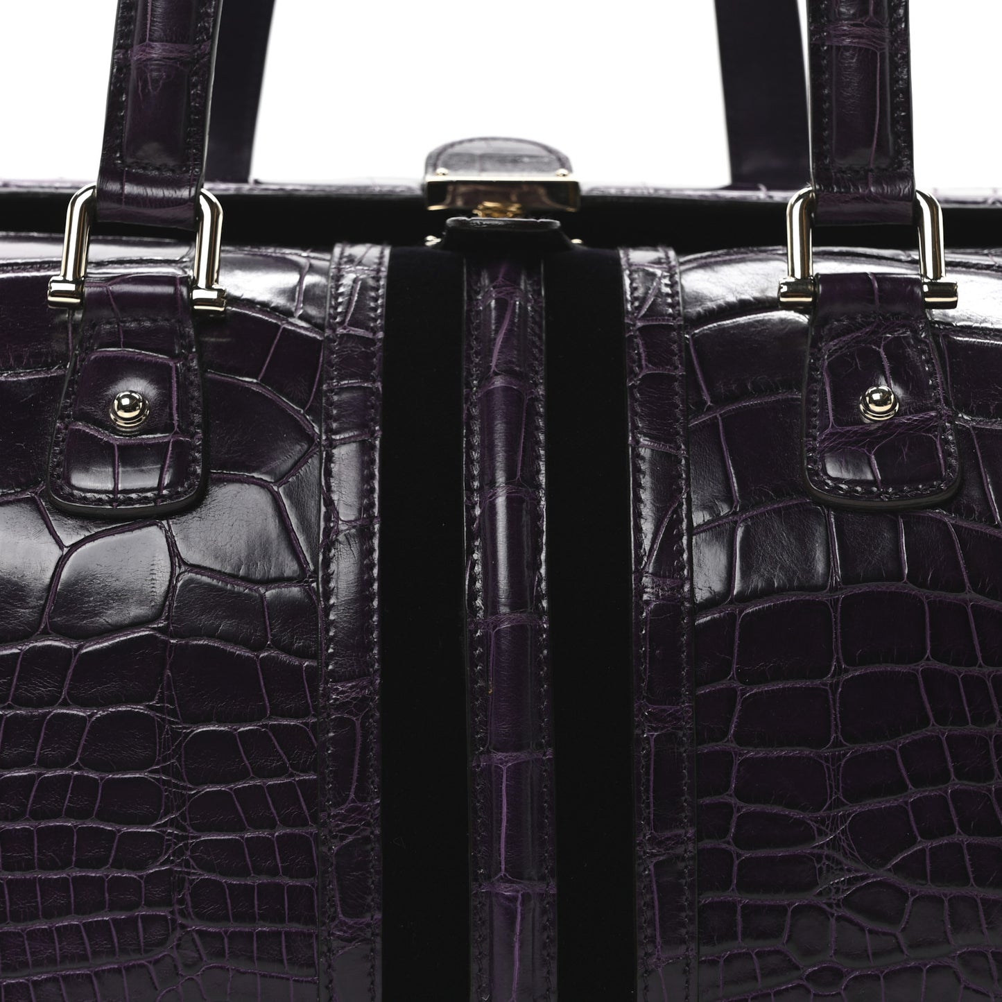 Crocodile Large Treasure Boston Purple