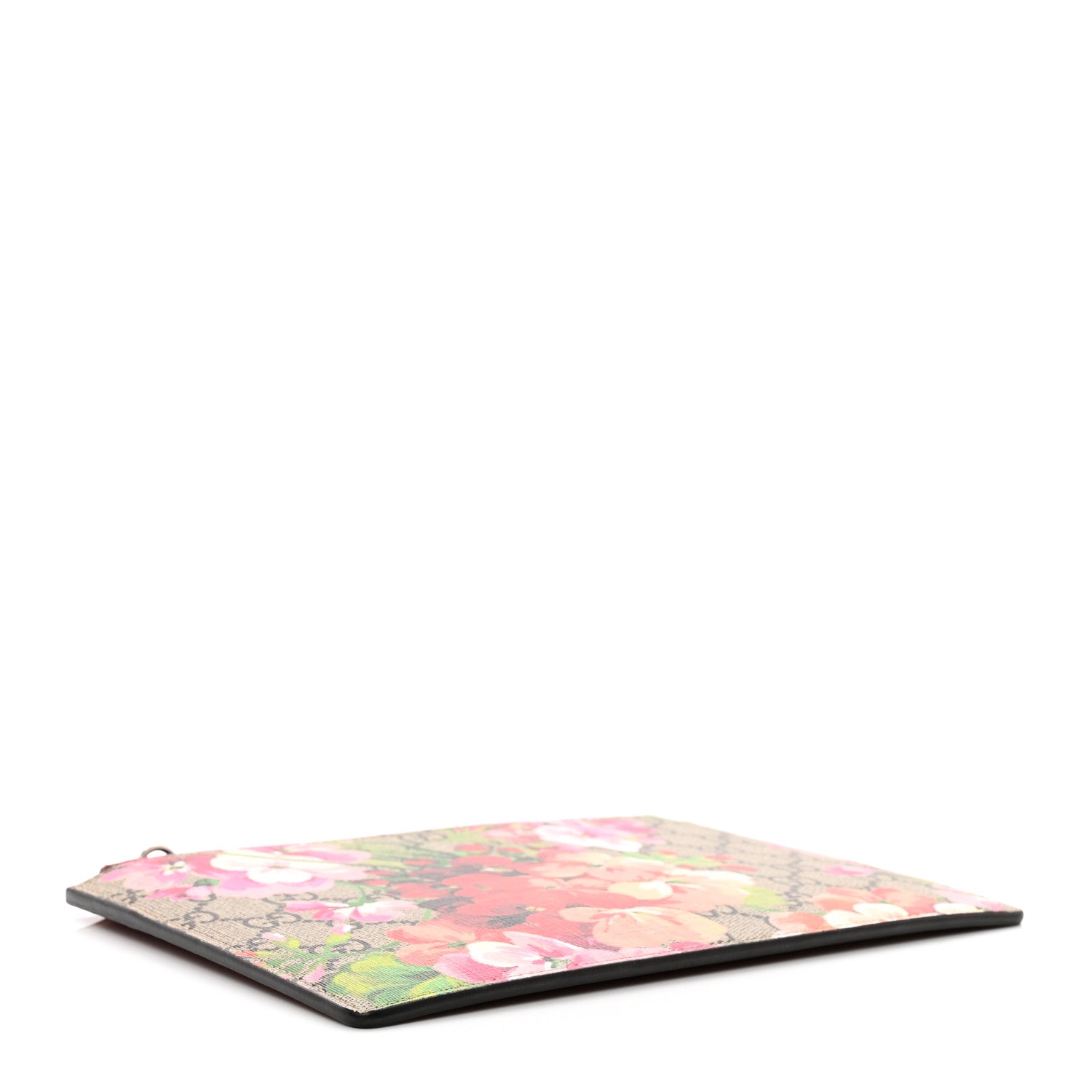 Gucci GG Supreme Monogram Blooms Small Zip Pouch Beige Multicolor Dry Rose 4 of 7