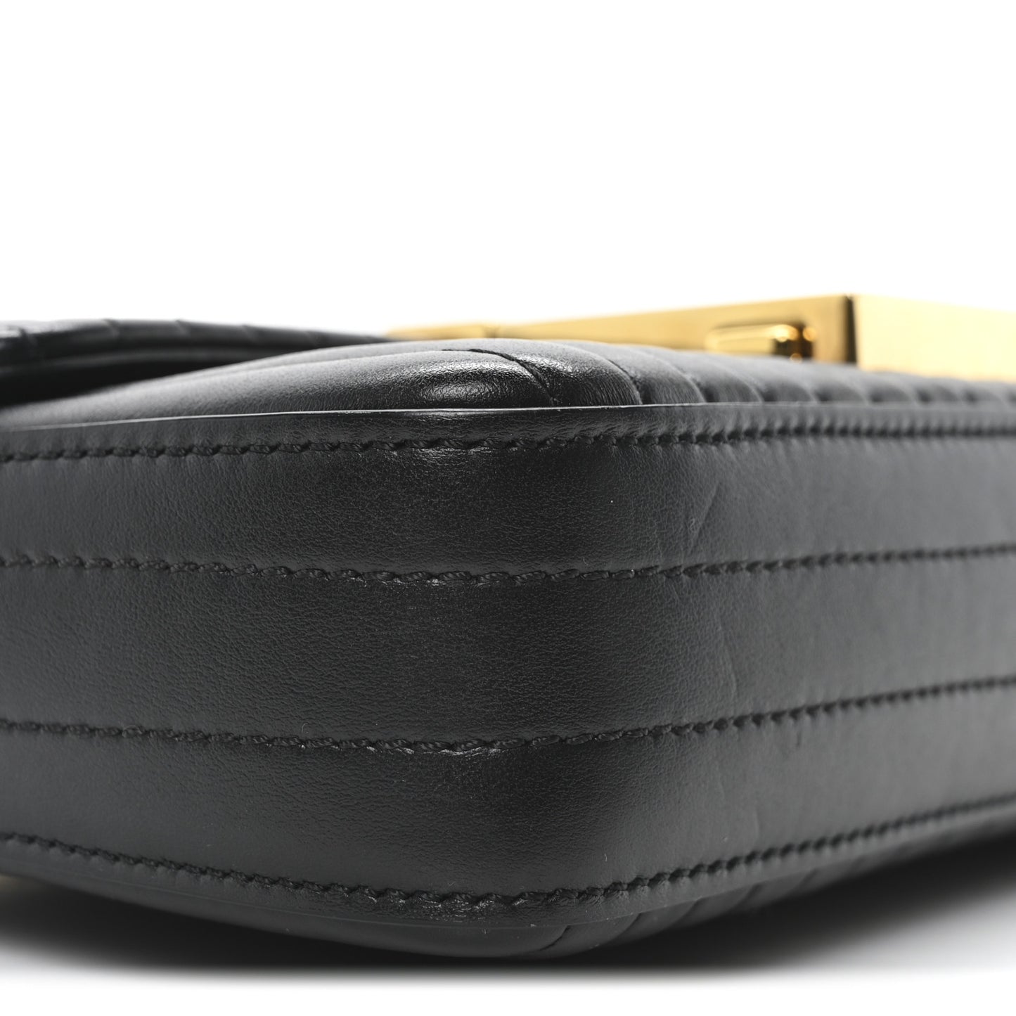 Calfskin Quilted Medium 001 Shoulder Bag Black
