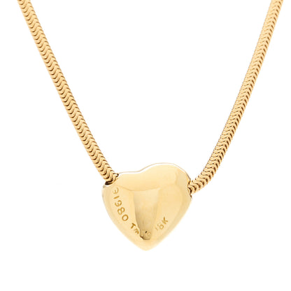Tiffany 18K Yellow Gold Heart Pendant Necklace 5 of 5