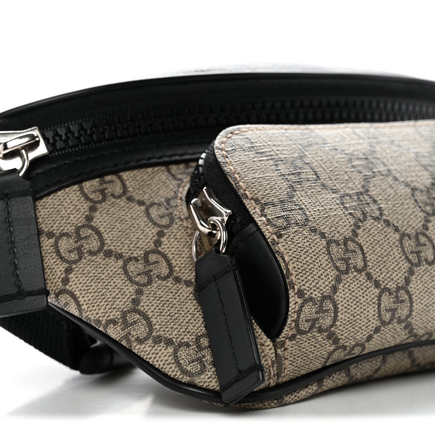 GG Supreme Monogram Belt Bag Black
