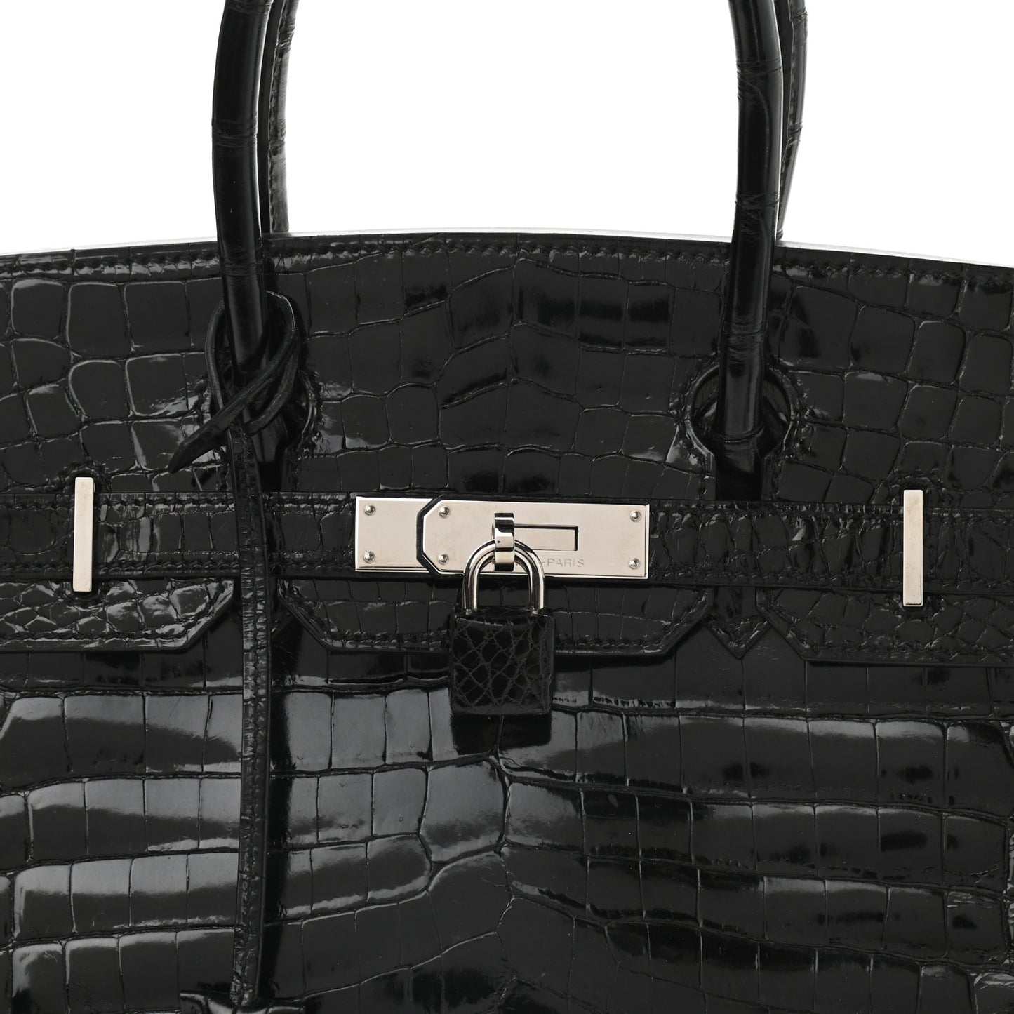 Shiny Niloticus Crocodile Birkin 30 Black