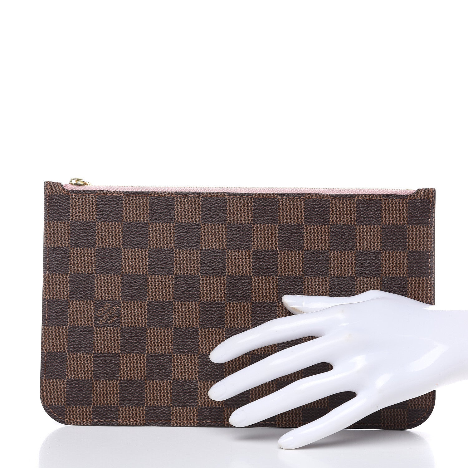 Louis Vuitton Damier Ebene Neverfull MM GM Pochette Rose Ballerine 2 of 7