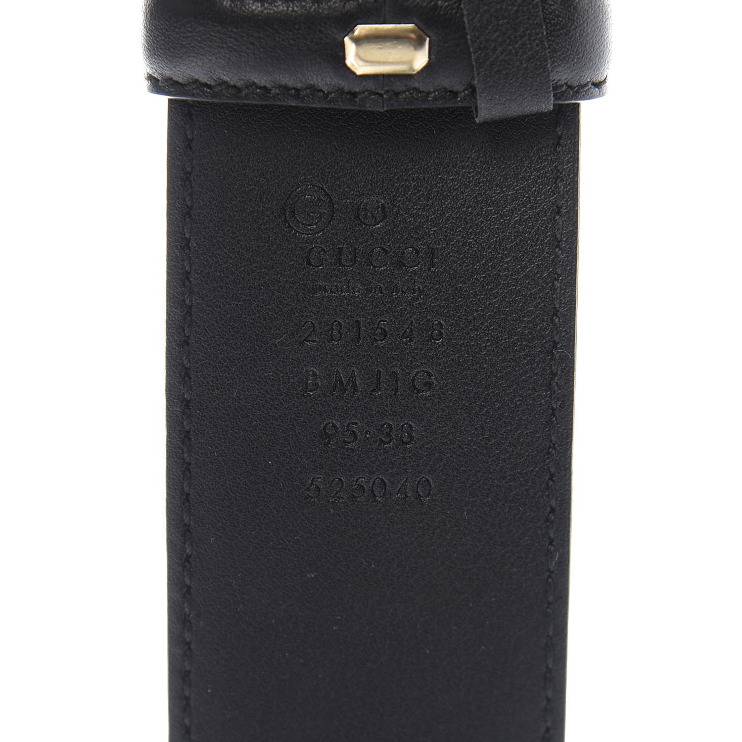 Gucci Soft Microguccissima Margaux Calfskin Belt 95 38 Black 3 of 4