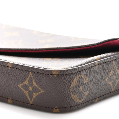 Louis Vuitton Monogram Pochette Felicie Chain Wallet Fuchsia 10 of 11