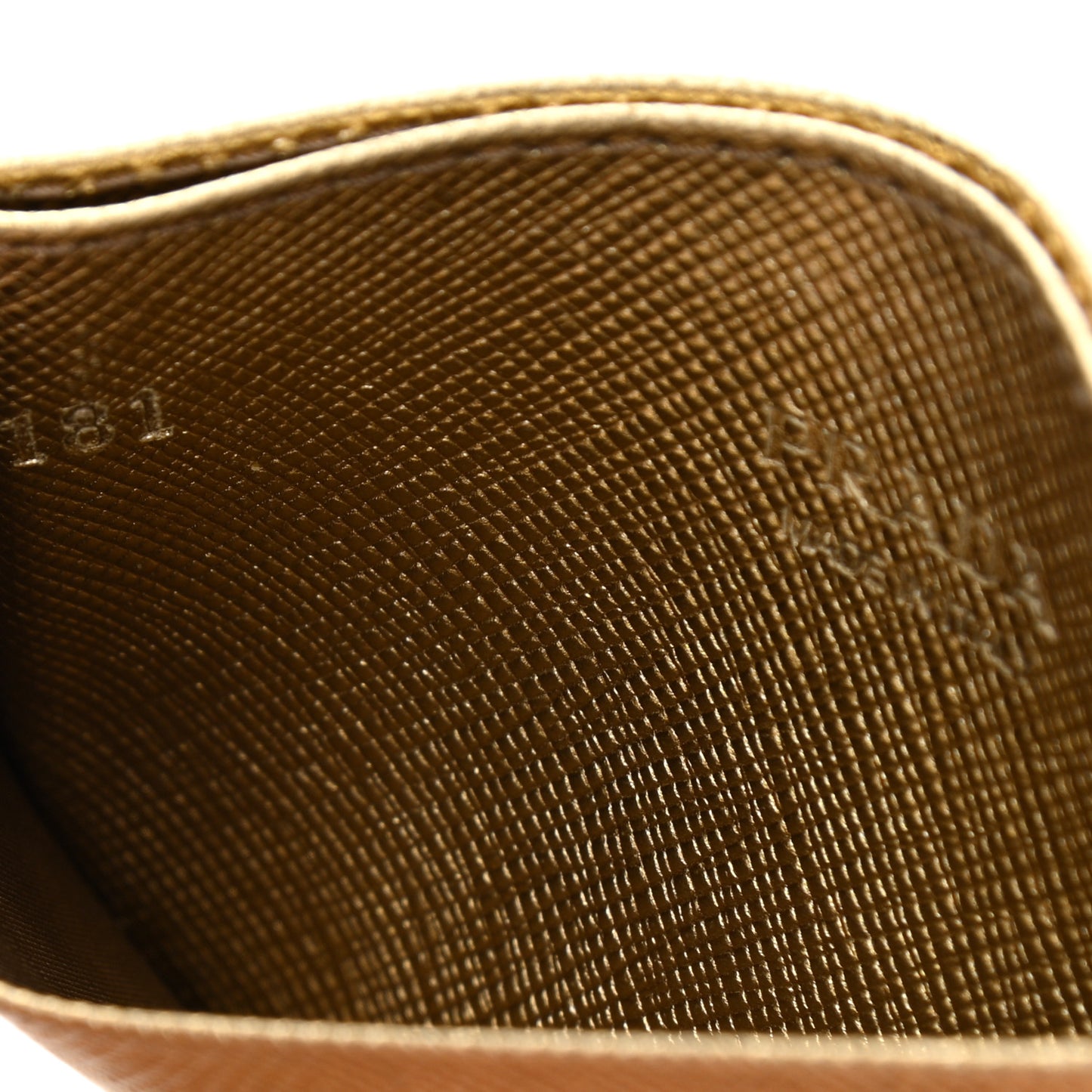 Saffiano Metal Card Case Gold