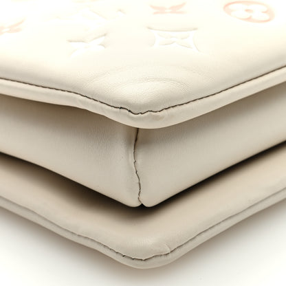 Louis Vuitton Lambskin Embossed Monogram Coussin PM Natural Creme 9 of 10