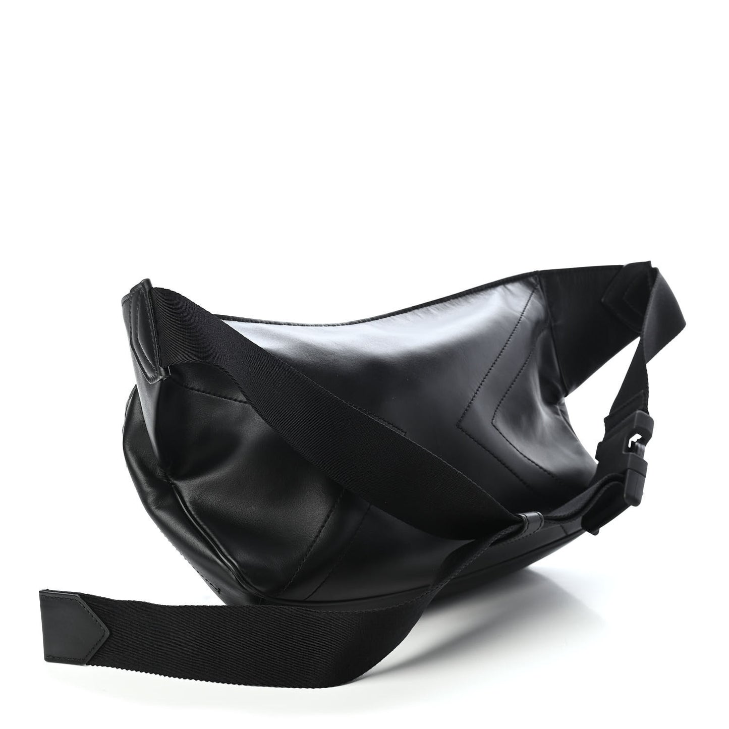 Calfskin Logo Belt Bag Black