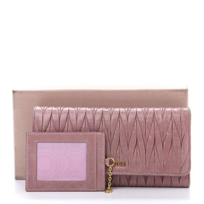 Miu Miu Nappa Matelasse Flap Wallet Rosa 13 of 13