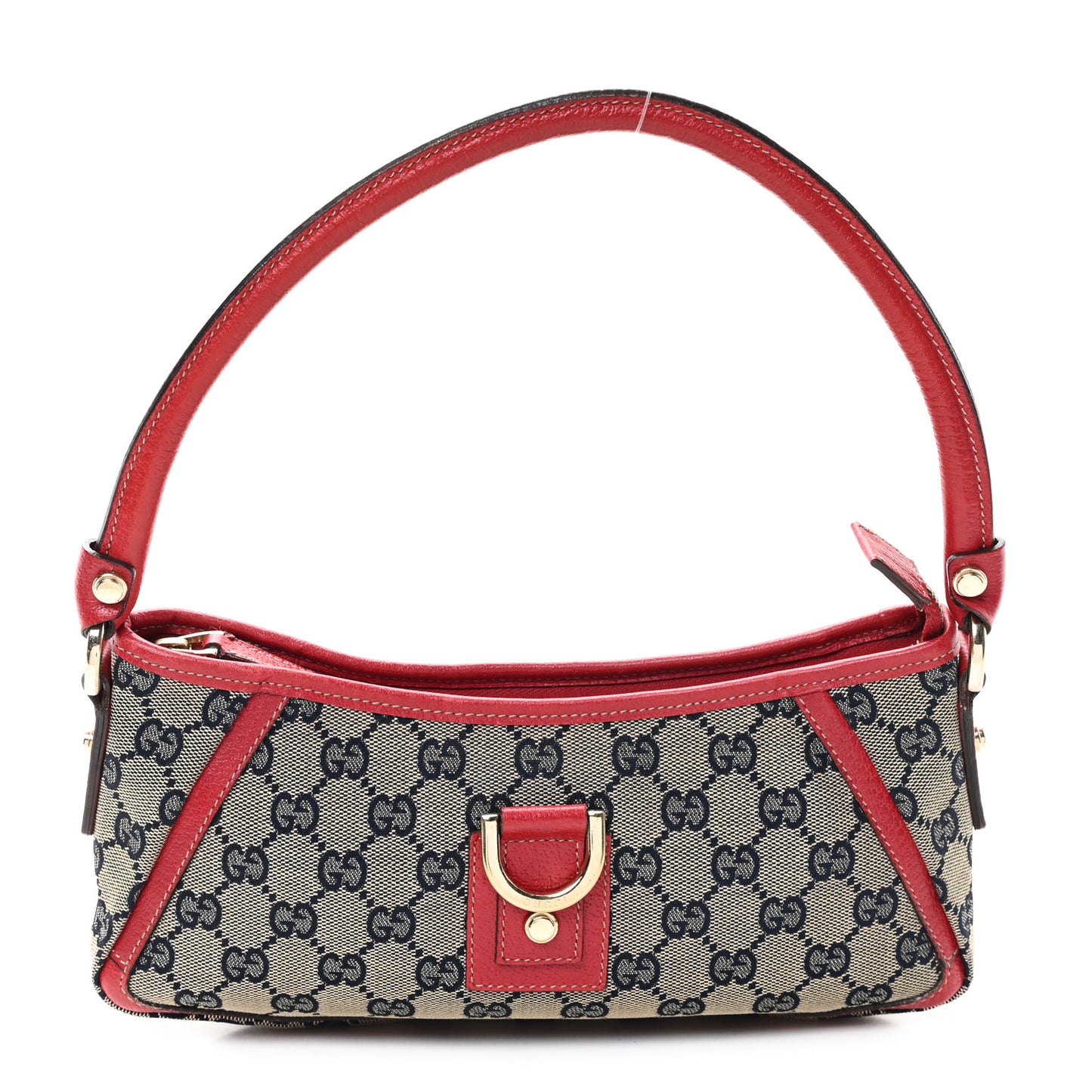 Monogram D Ring Abbey Pochette Navy Red