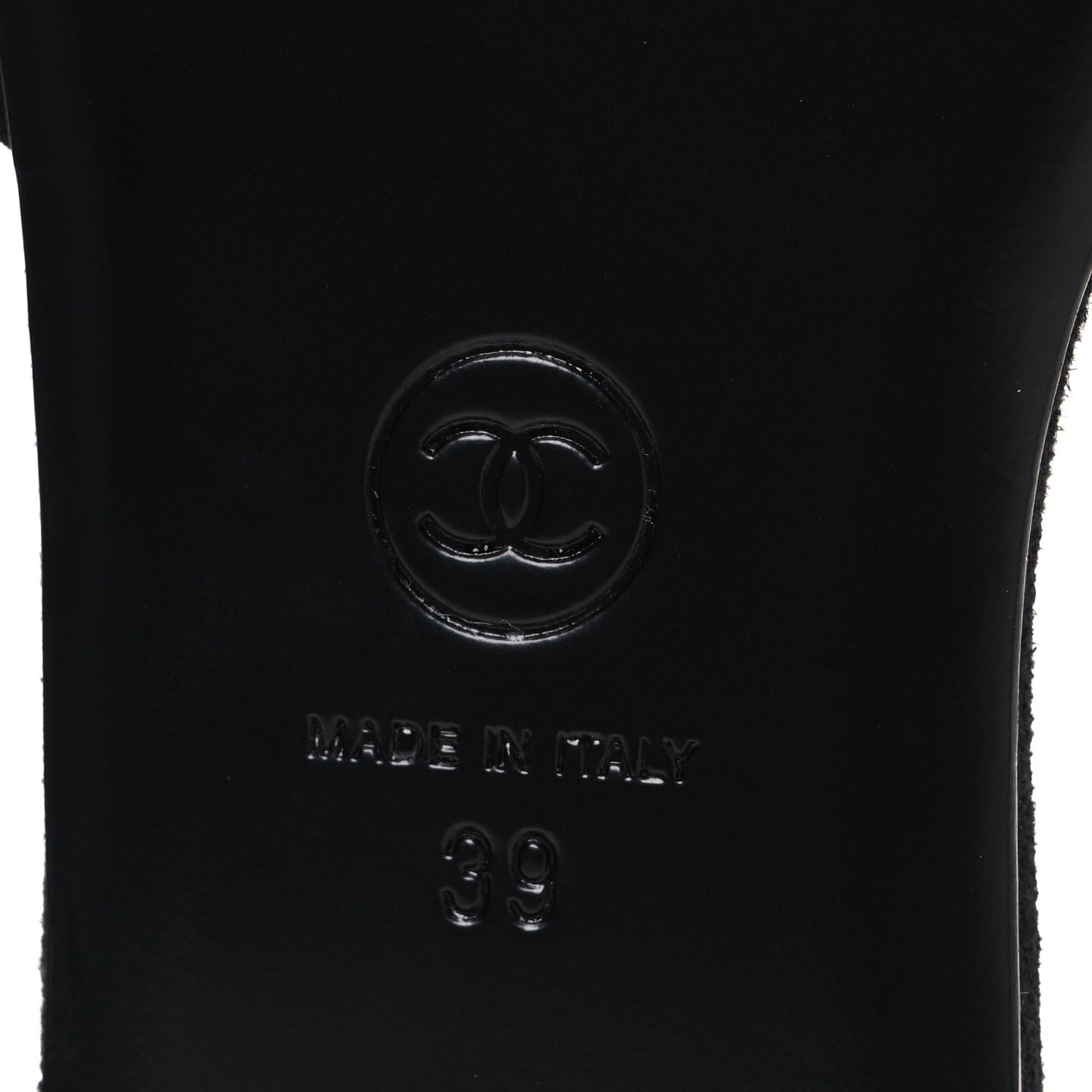 Suede Chain Flat Mule Sandals 39 Black