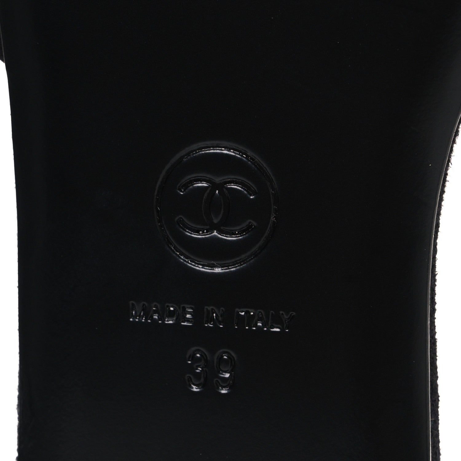 Chanel Suede Chain Flat Mule Sandals 39 Black 8 of 12