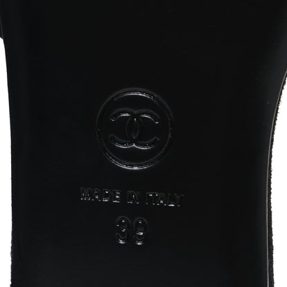 Chanel Suede Chain Flat Mule Sandals 39 Black 8 of 12