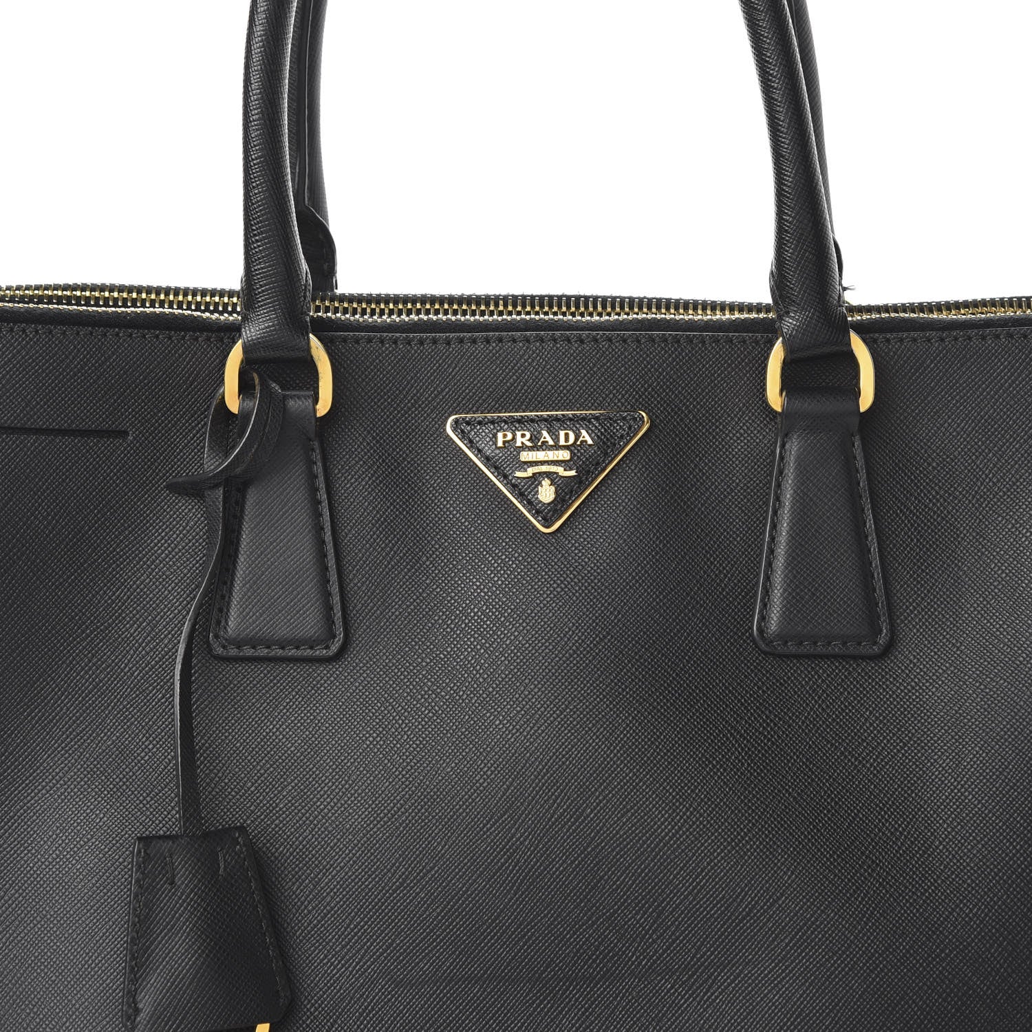 Prada Saffiano Large Galleria Double Zip Tote Black 9 of 9