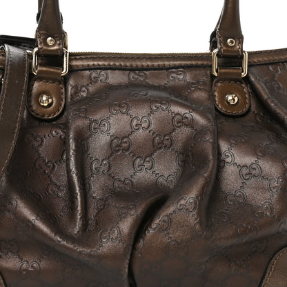 Gucci Metallic Soft Guccissima Medium Sukey Top Handle Bag Bronze 8 of 11
