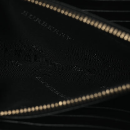 Burberry Calfskin Haymarket Check Elmore Zip Around Wallet Black 7 of 14