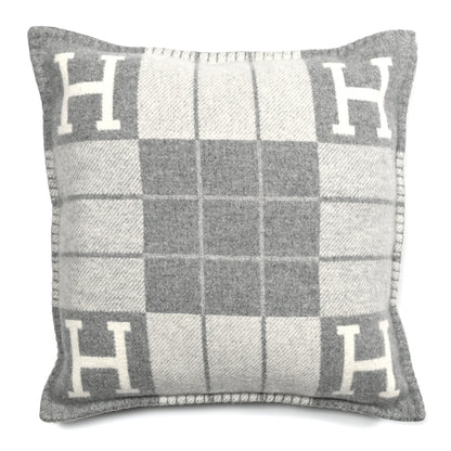 Hermes Wool Cashmere Avalon III Pillow PM Ecru Gris Clair 2 of 3