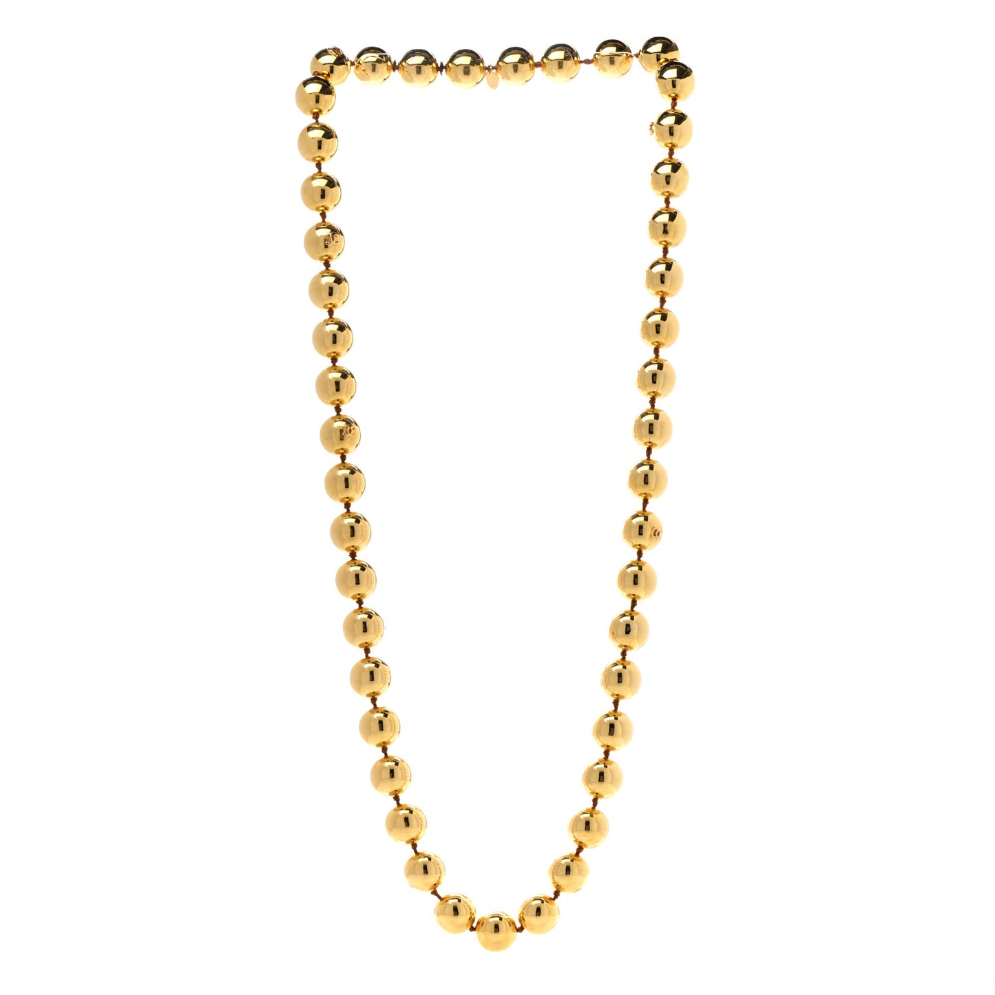 Metal Bead Necklace Gold