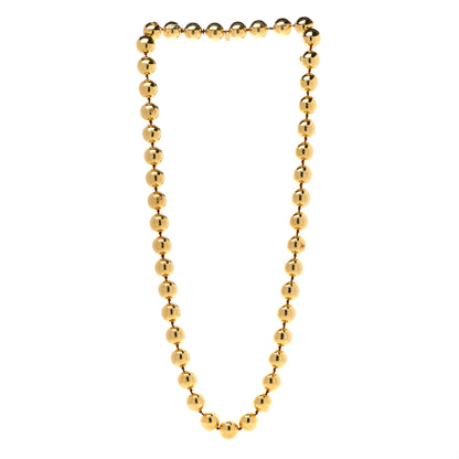 Chanel Metal Bead Necklace Gold 3 of 7