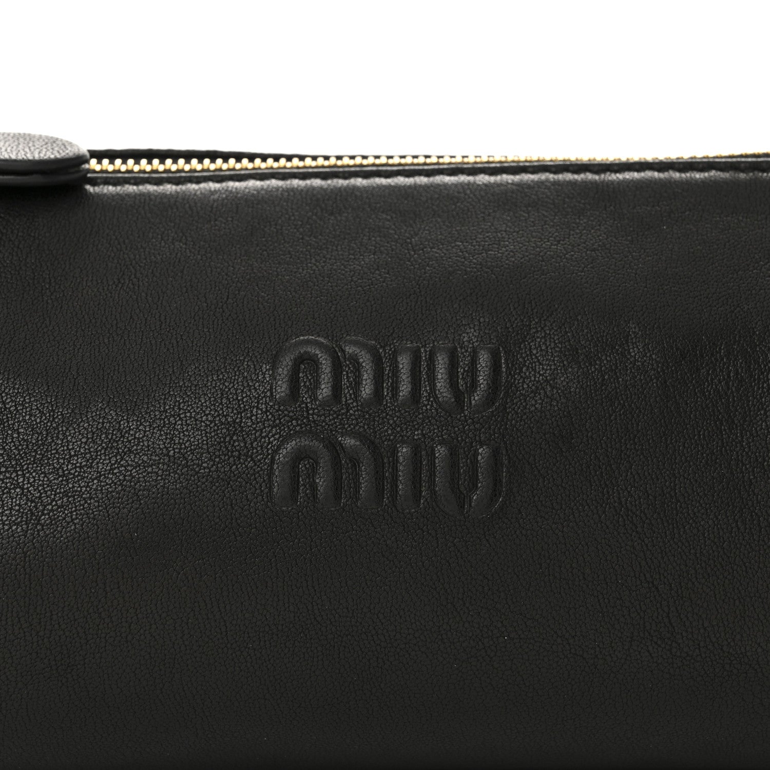 Miu Miu Nappa Aviator Mini Pouch Black 7 of 9