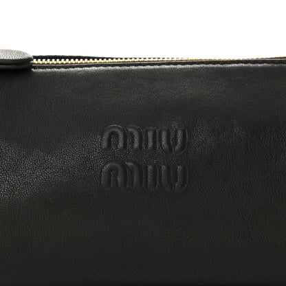 Miu Miu Nappa Aviator Mini Pouch Black 7 of 9