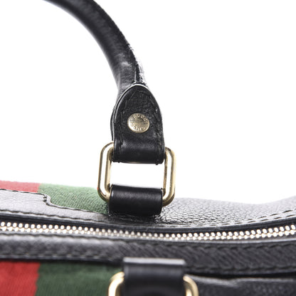 Gucci Calfskin Vintage Web Medium Boston Black 16 of 21