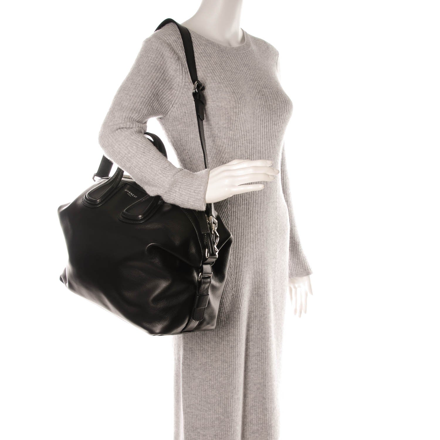 Givenchy Waxy Grained Calfskin Medium Nightingale Black 2 of 7