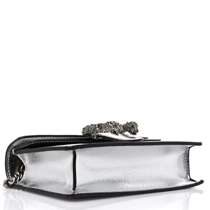 Gucci Metallic Calfskin Super Mini Dionysus Shoulder Bag Silver 5 of 10