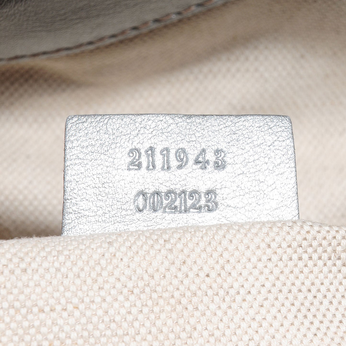 Guccissima Large Sukey Tote Silver