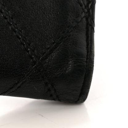 Chanel Lambskin Diamond Stitched Compact French Wallet Black 13 of 15