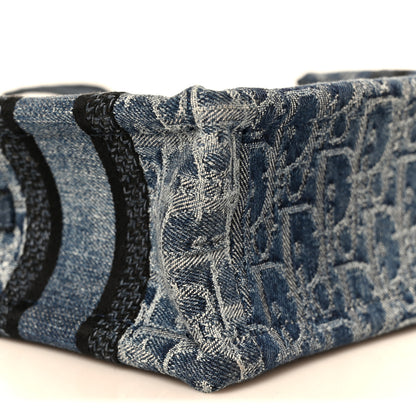 Christian Dior Denim Oblique Mini Book Tote With Strap Blue 9 of 10