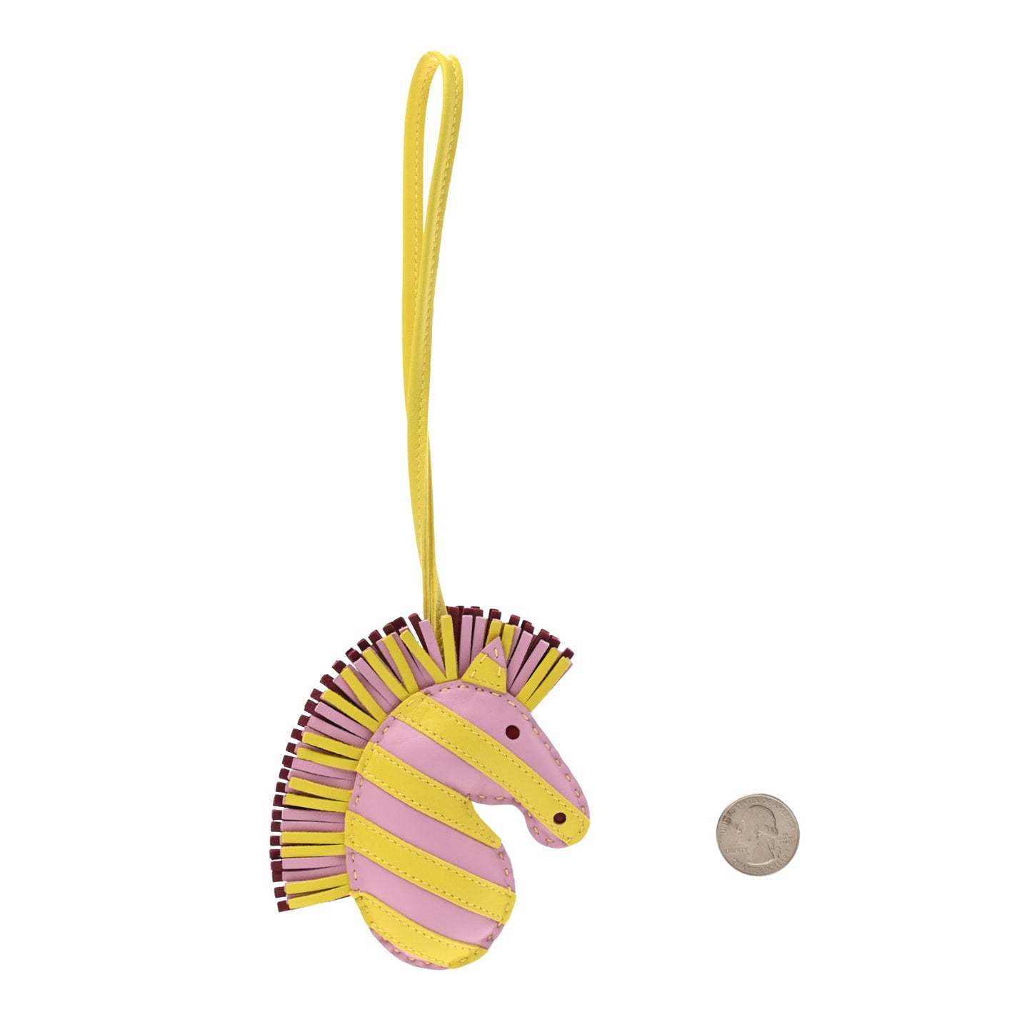 Milo Lambskin Geegee Savannah Bag Charm Mauve Sylvestre Jaune Citron
