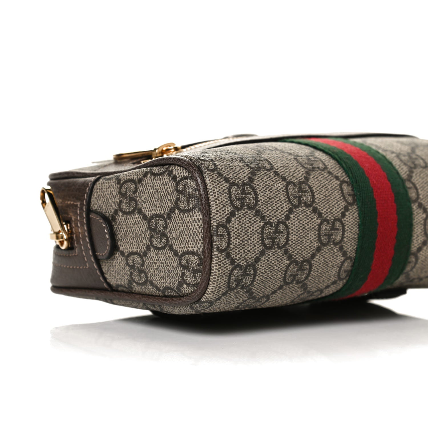 Gucci GG Supreme Monogram Web Small Ophidia Belt Bag 75 30 Dark Brown 9 of 14