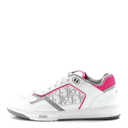 Christian Dior Smooth Calfskin Oblique Galaxy Perforated Mens B27 Low Top Sneakers 40 White Neon Pink 1 of 9