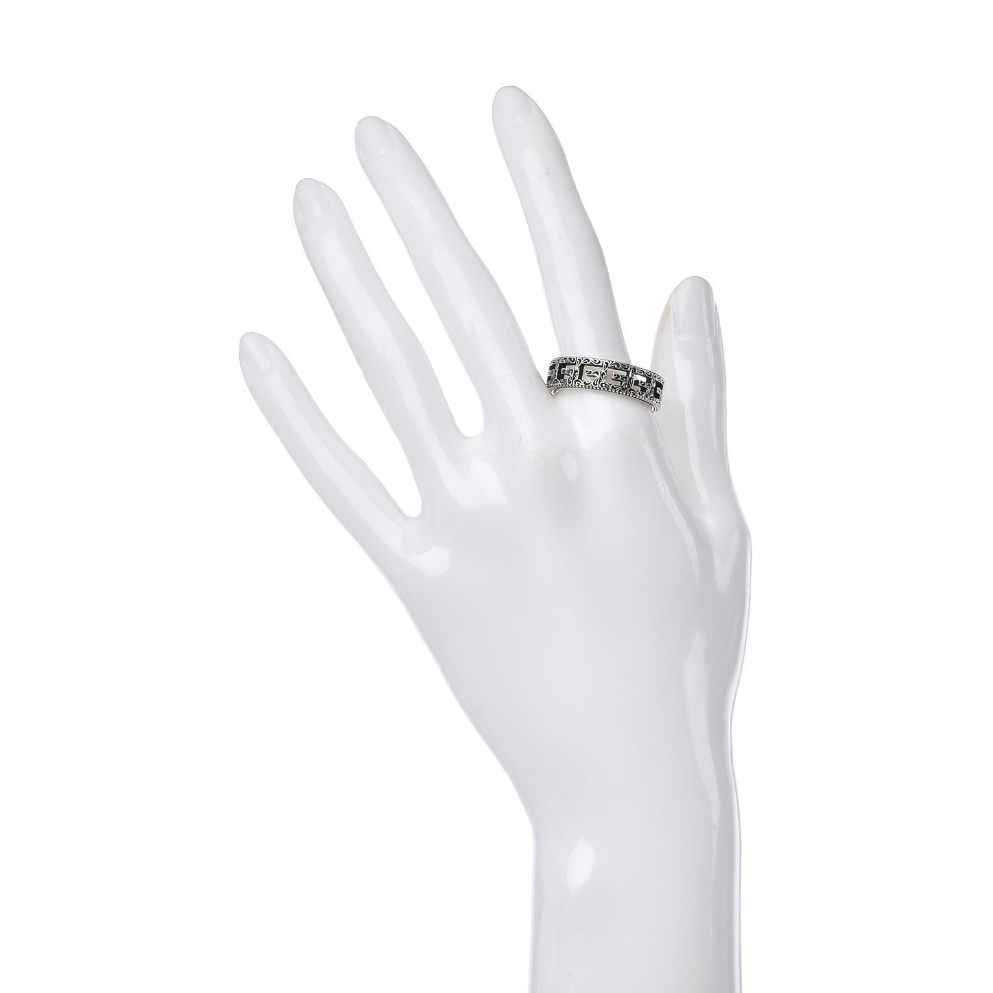 Sterling Silver Narrow Square G Band Ring 66 11.5