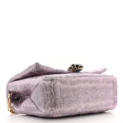 Bulgari Metallic Karung Matelasse Mini Serpenti Cabochon Crossbody Rosa Di Francia 4 of 11