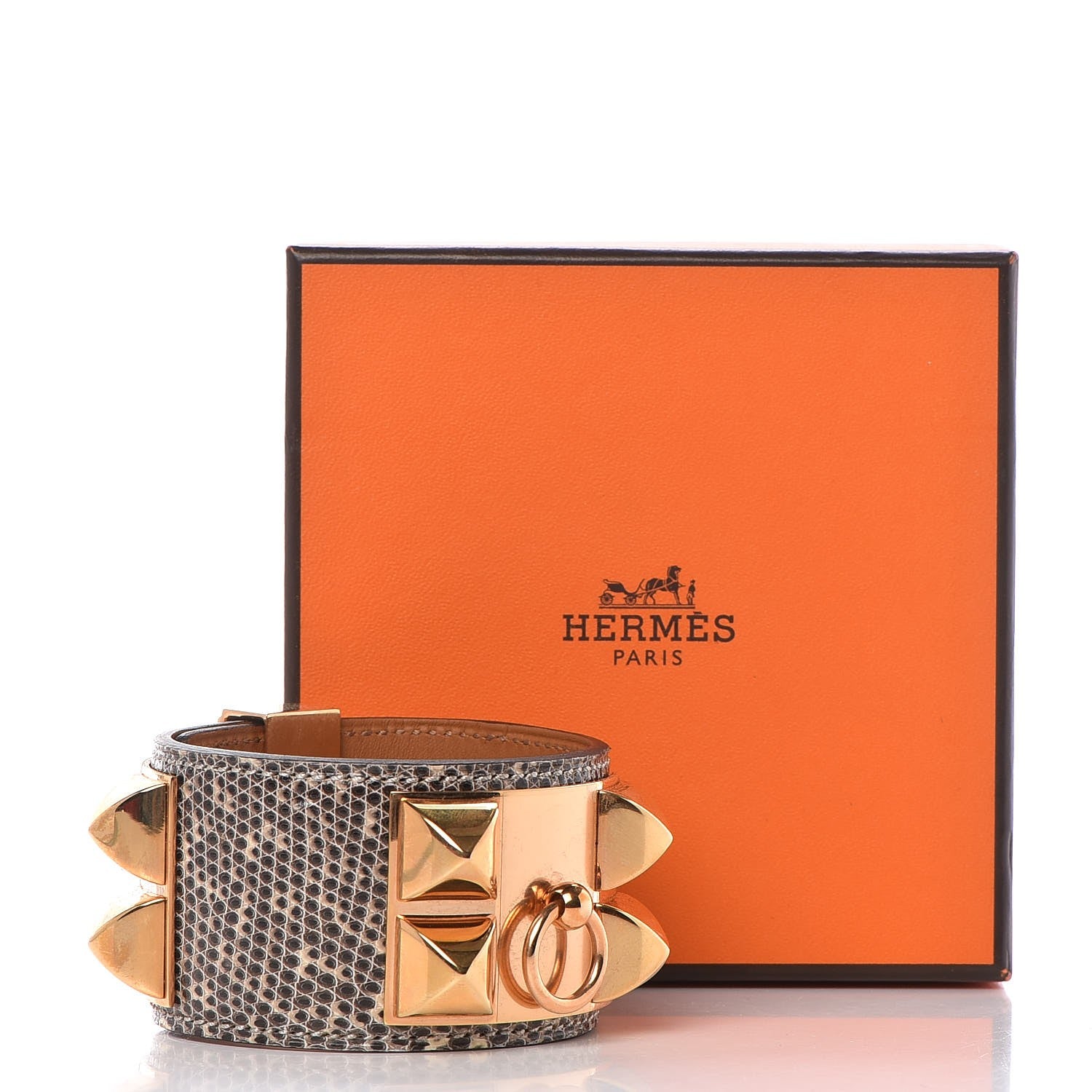 Hermes Lizard Collier De Chien CDC Bracelet T3 Ombre 6 of 6