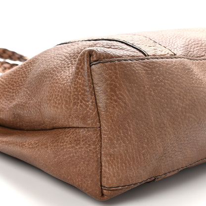 Gucci Pebbled Calfskin Large Bamboo Bar Tote Brown 10 of 11