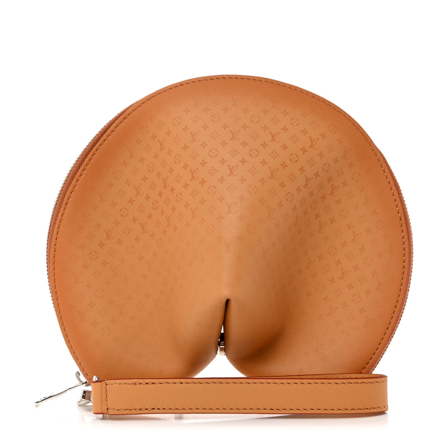 Calfskin Monogram Fortune Cookie Pouch Purple