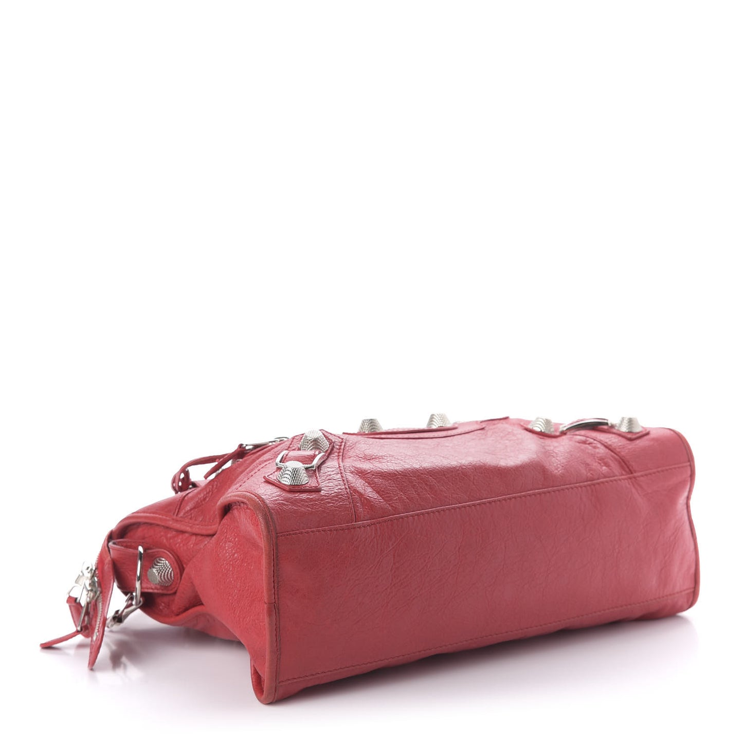 Agneau Giant 21 Silver Hardware City Rouge Coquelicot