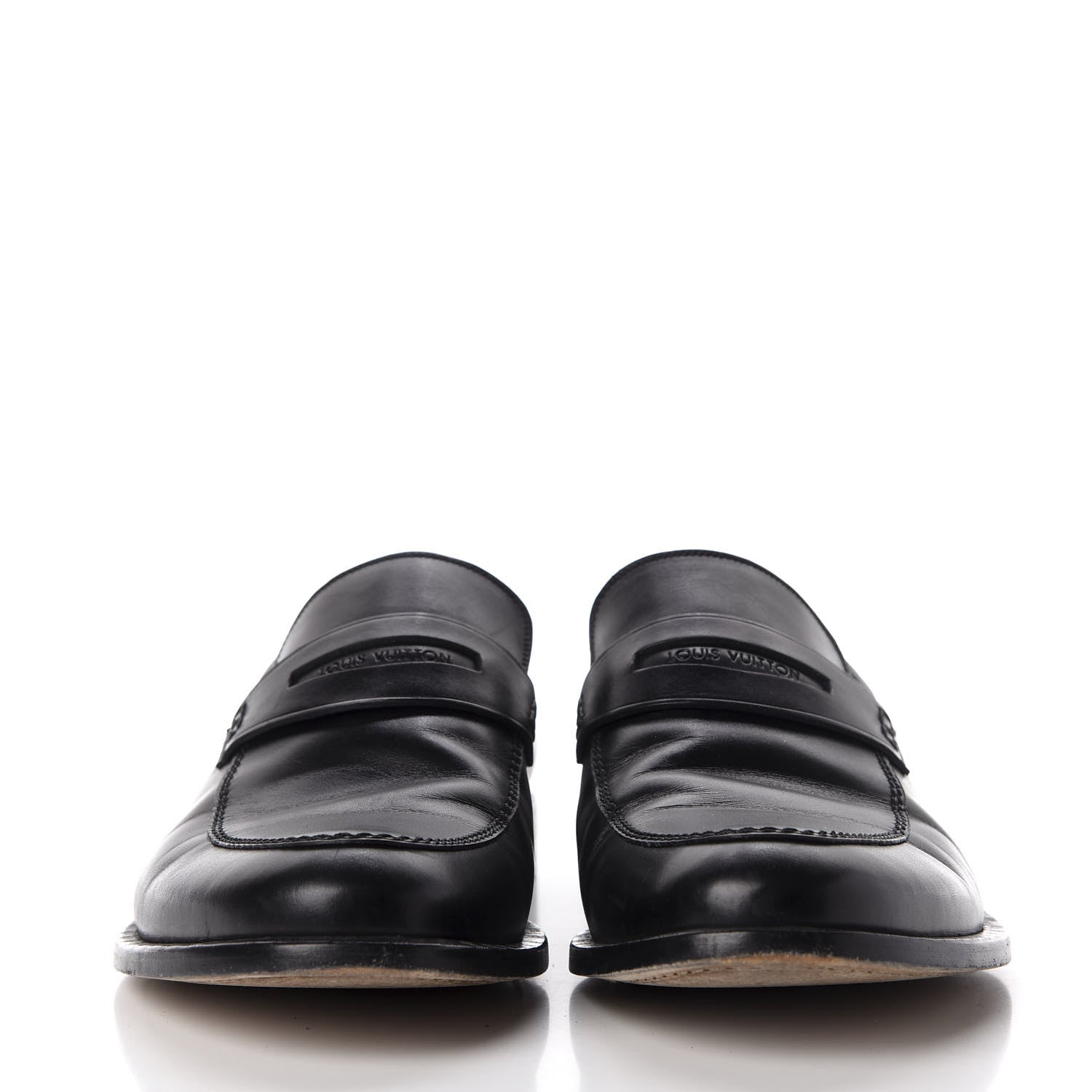 Louis Vuitton Calfskin Mens Loafers 9.5 Black 3 of 14