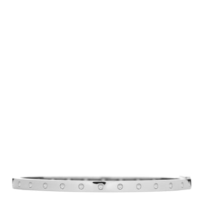 Roberto Coin 18K White Gold Symphony Pois Moi Oval Bangle Bracelet 1 of 4